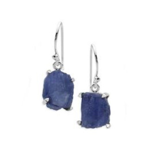 All Jewellery: Raw Tanzanite Hook Earrings