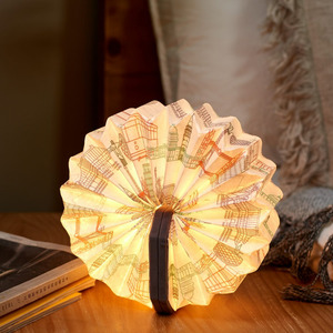 Accordion Light World Landmarks Grey Velvet Cover