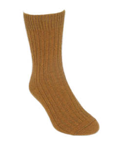 Possum Merino: Possum Merino Ribbed Socks Gold