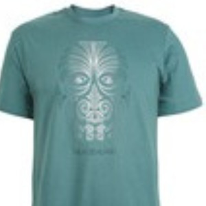 Souvenirs 1: Moko Face Adults Tee Shirt Teale