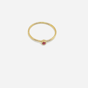 18k French Gold: 18k French Gold Petite Le Fuchsia Ring