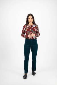 Slim Leg Full Length Pull On Cord Peacock