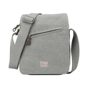 Handbags Wallets: Troop London Classic Canvas Cross Body Bag - Ash Grey