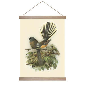 100 New Zealand: Buller's Fantail Wall Chart