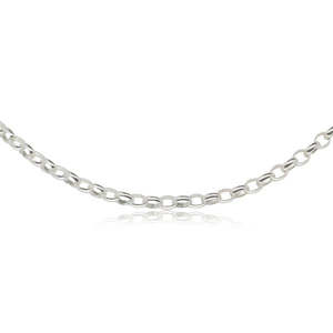 Gifts For Her: BO2 Sterling Silver Belcher Chain Oval Link Necklace