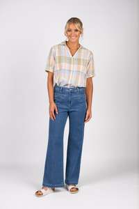 Peace Jean Wide Leg Full Length Blue
