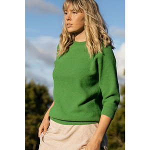 Lothlorian Penny Textured Jumper Kelly Green