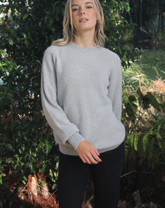 Alpaca Plain Crew Neck Vest Dove