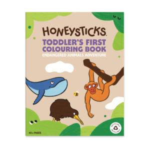 Honeysticks Toddler's First Colouring Book - Endangered Animals Adventure
