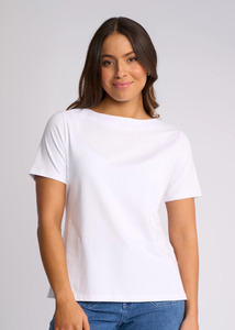 Womens Clothing: Vassalli Raya Top-White