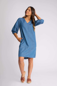 Vassalli Nevada Dress-Surf Blue