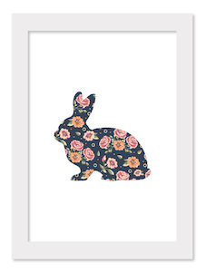 Floral Rabbit – Blue
