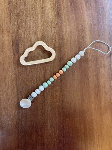 Products: Dummy Clip - Neutral Sage - Handmade - Little Roo
