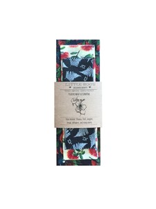 Products: Beeswax Wrap 3 Pack-Kiwiana NZ Flora - Little Roo