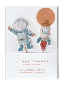 Outer Space Cupcake Toppers Handmade in NZ Astronaut, Rocket, Planets & Spac&hellip;
