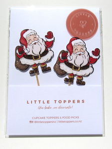 Products: Waving Santa Cupcake Toppers • Little Toppers
