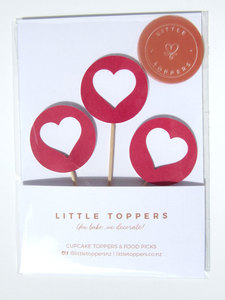 Heart Emoji Cupcake Toppers Valentine's Cupcake Topper Little Toppers