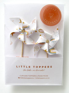 Pinwheel Cupcake Toppers Cake Decorations NZ Little Toppers