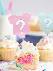 Products: Gender Reveal Cupcake Toppers Baby Shower Little Toppers (NZ)