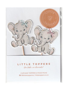 Baby Elephant Baby Shower Cupcake Toppers Cake Decorations Little Toppers NZ