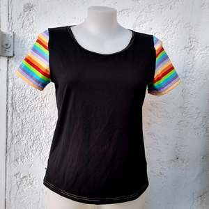 Womans Rainbow Sleeve Tee
