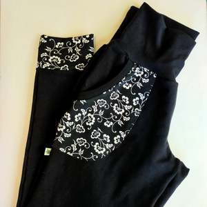 Womans Joggers 1: RTS Sz 12 Woman's Joggers With Floral Print Pockets/Cuffs!