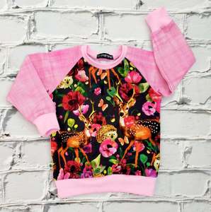 Ready To Send: Sz 18/24M : Woodland Deer Top **RTS