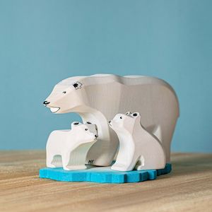Bumbu Wooden Animal Ocean | Polar Bears & Ice Floe SET