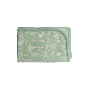 Bassinet Bedding: Woolbabe Merino/Organic Cotton Swaddle/Blanket | Wilderness Moss
