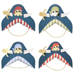 Meri Meri Party Hats | Blue Pirate 8 Pack