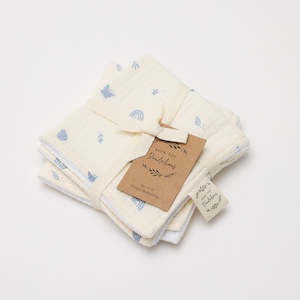 Over The Dandelions: Wash Cloth Muslin Set of 2 | Enchanted Garden
