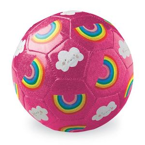 Crocodile Creek Soccer Ball | Size 3 Glitter Rainbow