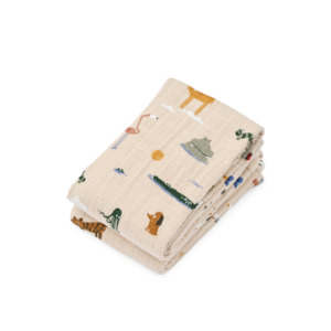 Liewood: Liewood Lewis Muslin Cloth - Around the World