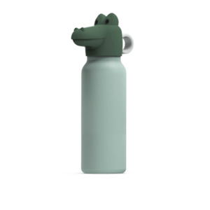 Liewood Falk Water Bottle 350ml | Crocodile Lid | Peppermint + Garden Green