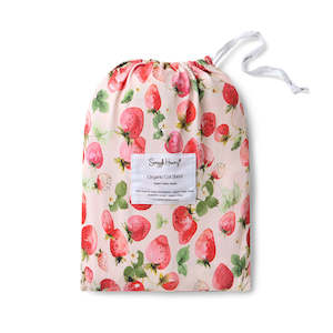 Fitted Cot Sheet | Strawberry