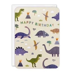 Dinosaurs Happy Birthday Card