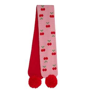 Cheerful Cherry Knitted Scarf