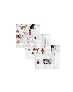 Little Unicorn Muslin Security Blanket 3pk | Woof