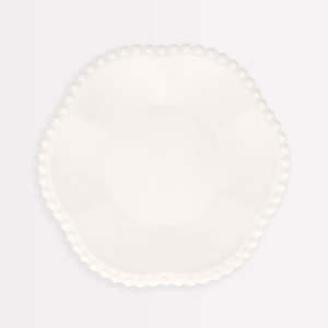 Meri Meri Party Plates | Cream Dot Edged Compostable Side Plates 8x