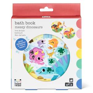 Bath Cloth Books: Bath Book - Messy Dinosaurs