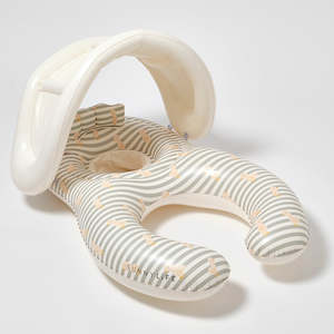 Sunnylife Float Together Baby Seat Duck Sage Stripe