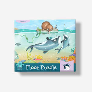 Gift Pre Schooler: Kuwi Puzzle - Māui Dolphin Mischief - Large Pieces - 24 piece