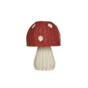 Olli Ella Rattan | Toadstool LAMP | Red