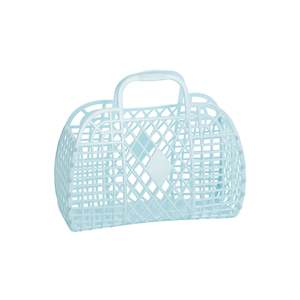Media Oh Baby 2021 Sept: Small Retro Basket Jelly Bag - Blue Pale
