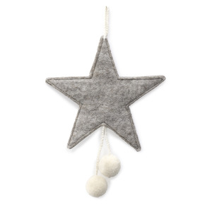 Muskhane Star with Pom Poms | Light Stone + Natural