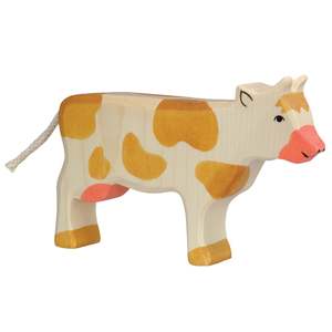 Montessori Toys: Holztiger Wooden Animal | Cow Brown