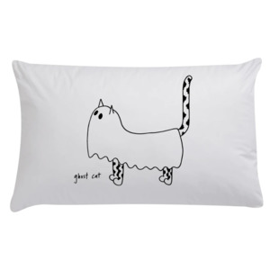 Halloween Collection: Ghost Cat Organic Pillow Case
