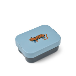 Liewood: Liewood Kamil Lunchbox | Tiger Beach Blue