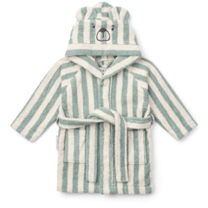 Liewood: Liewood Lily Bathrobe | Peppermint Creme de la Creme Stripe