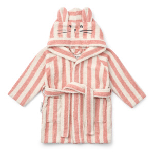 Liewood Lily Bathrobe | Coral Blush Creme de la Creme Stripe